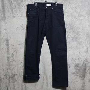 Gustin Selvedge Jeans Mens 38x34 Blue Straight Raw Denim Cotton Made in USA